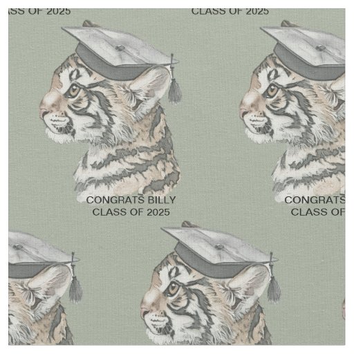Graduation Tiger Fabric