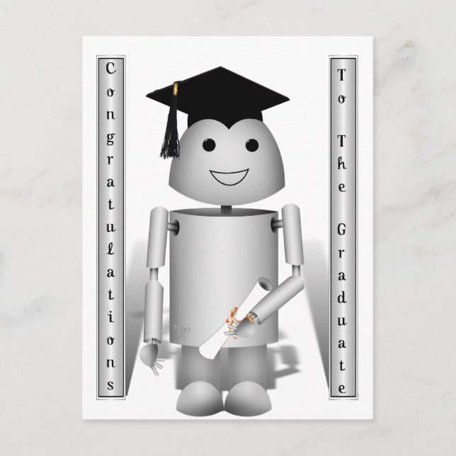 Graduation Time for Robo-x9! Postcard (Front)