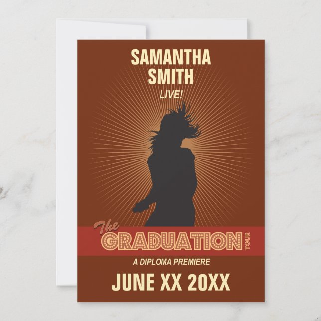 Graduation Tour Invitation (girl) (Front)