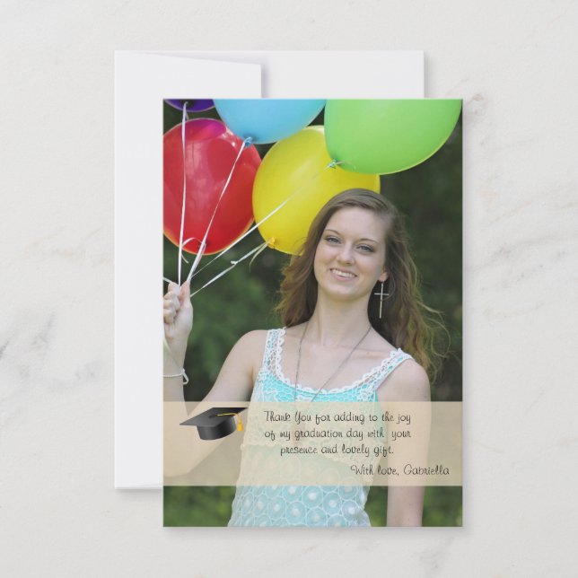 Graduation Transparency Photo Card (Front)