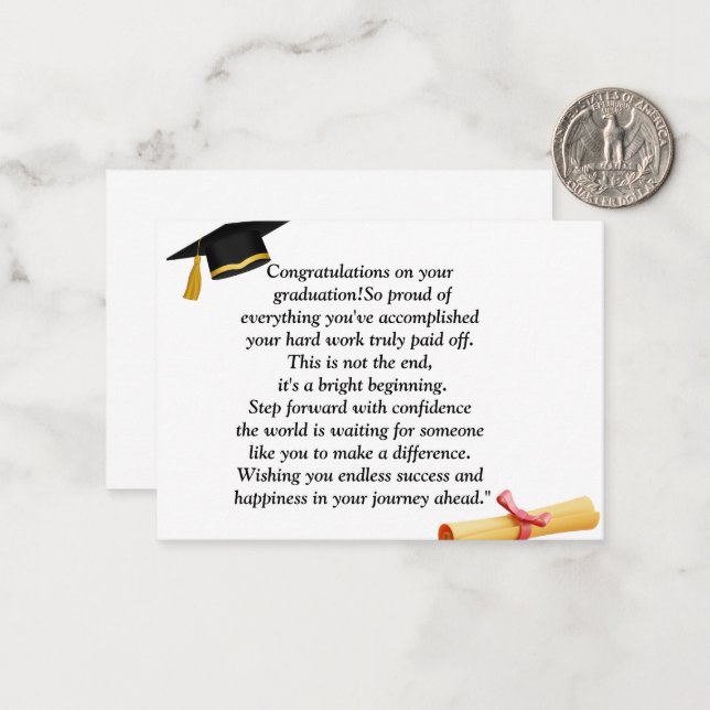  Graduation- Universal Design for all ages Note Card (Front/Back In Situ)
