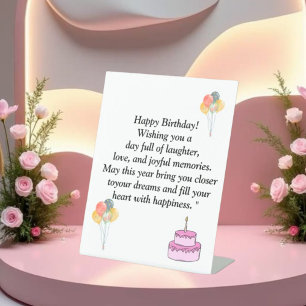 Graduation- Universal Design for all ages Pedestal Sign