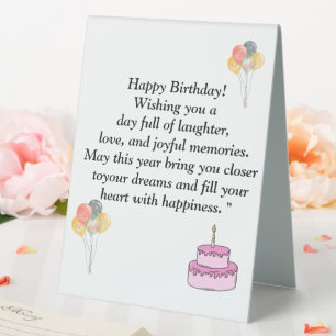  Graduation- Universal Design for all ages Table Tent