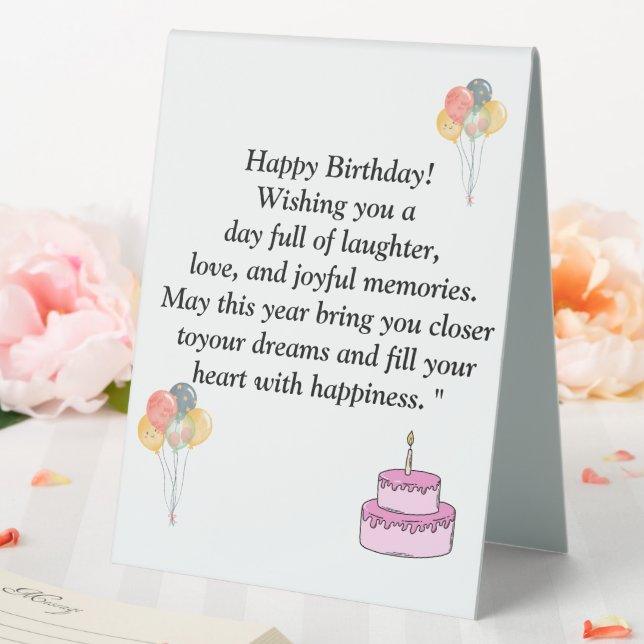  Graduation- Universal Design for all ages Table Tent (In SItu (Wedding))