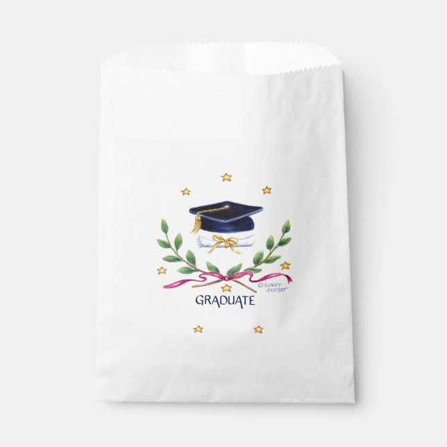 Graduation Victory Emblem Favor Bags (Front)