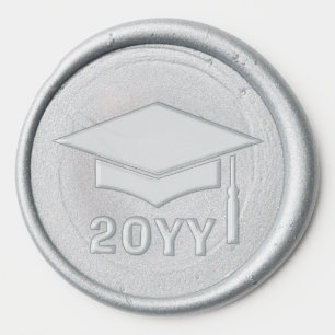 Graduation wax seal with cap and year wax seal sticker