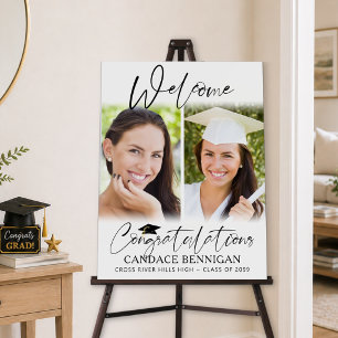 Graduation Welcome 2 Photos Script Congratulations Foam Board