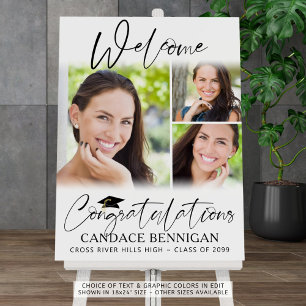 Graduation Welcome 3 Photos Script Congratulations Foam Board