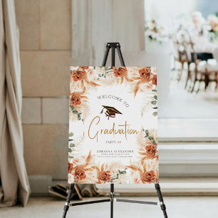 Graduation Welcome Sign Floral Boho