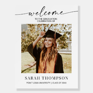 Graduation Welcome Sign, Photo Graduation Party Foam Board