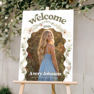 Graduation Welcome Sign Template   Wildflower Grad