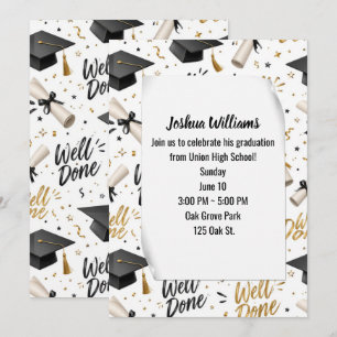 Graduation Well Done Design Invitation
