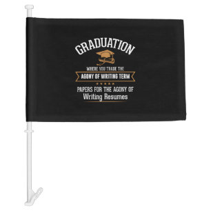 Graduation Where You Trade Car Flag