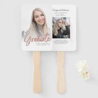 Graduation White Rose Gold Script Grad Photos