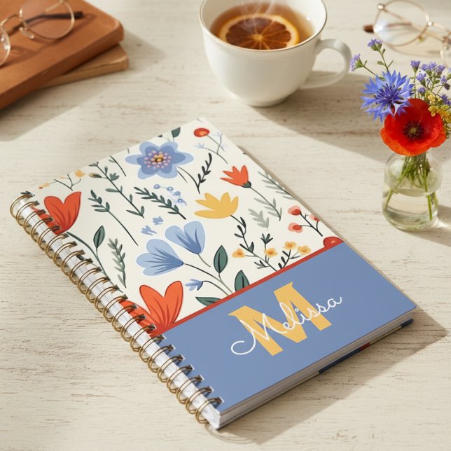 Graduation Wildflower Botanical Floral Planner (Colorful wildflower planner for graduation — perfect gift idea for students or teachers)