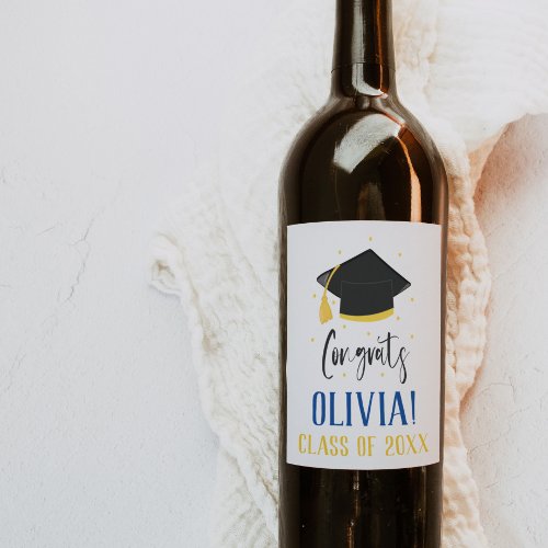Graduation Wine Bottle Label