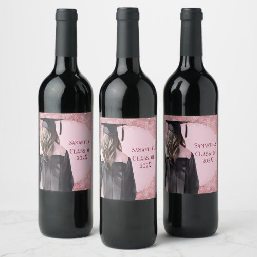 Graduation Wine Personalized labels