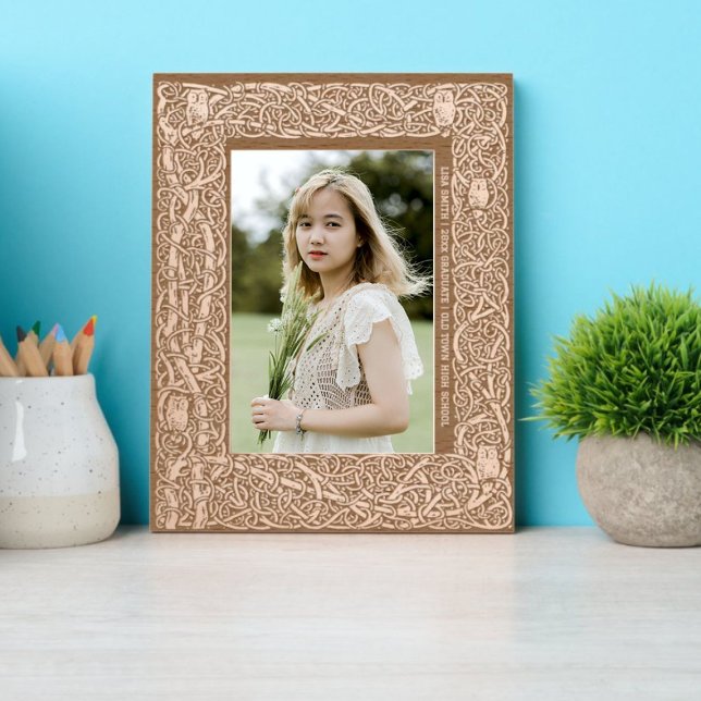 Graduation Wise Owls In Trees Border Engraved Frames (Creator Uploaded)
