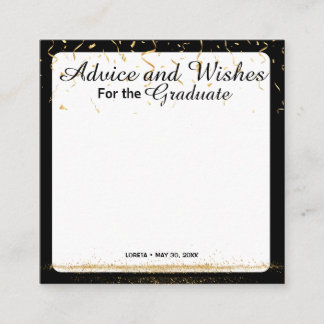 Graduation Wish and Advice Card