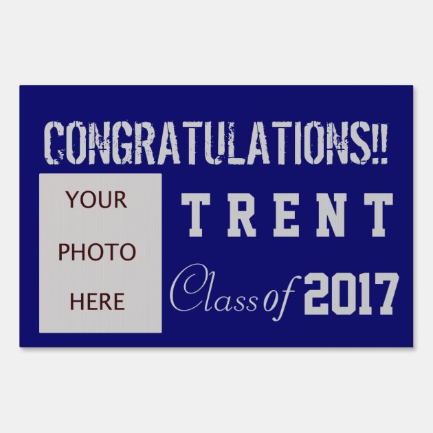 Graduation With Photo Lawn Sign