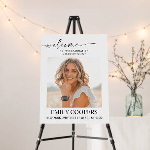 Graduation with photo Welcome Sign, Photo Graduati Foam Board