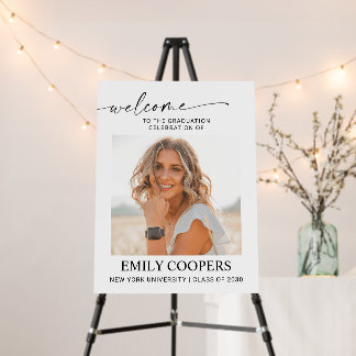 Graduation with photo Welcome Sign, Photo Graduati Foam Board