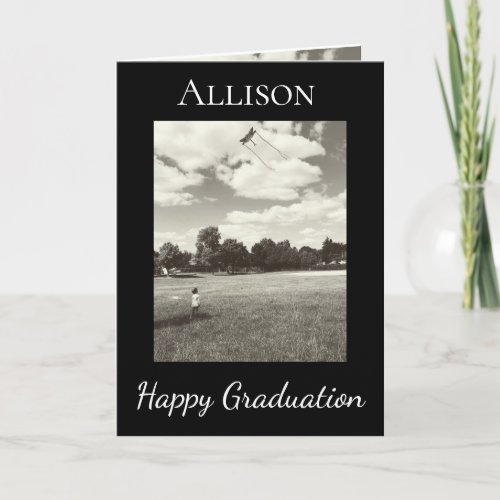 Graduation Woman Follow Your Dreams Verse Card