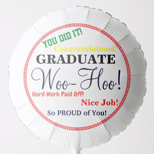 Graduation Woo-Hoo Congratulations Balloon (Front)