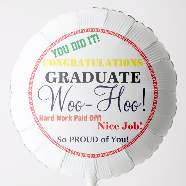 Graduation Woo-Hoo Congratulations Balloon (Front)
