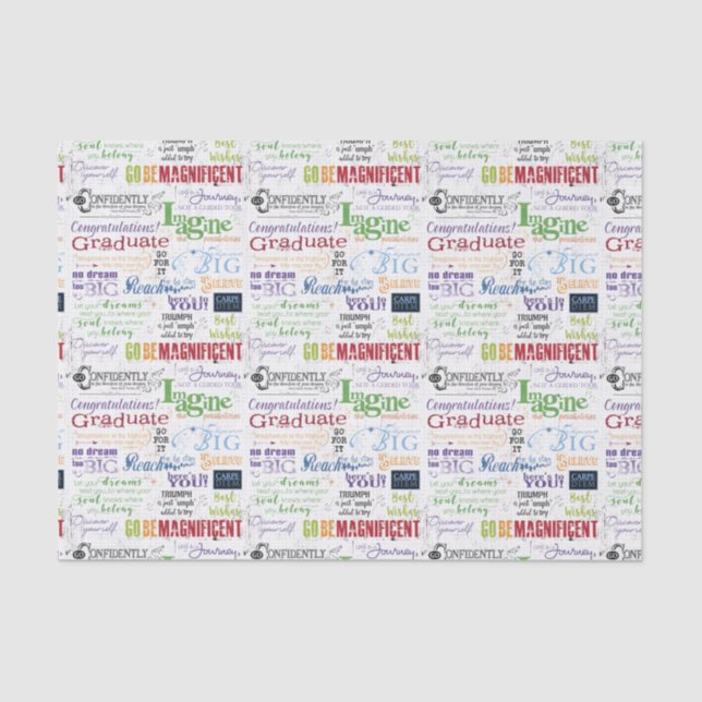 Graduation Word Art Tissue Paper (Front)