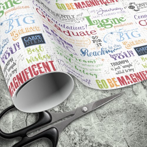Graduation Word Art Wrapping Paper