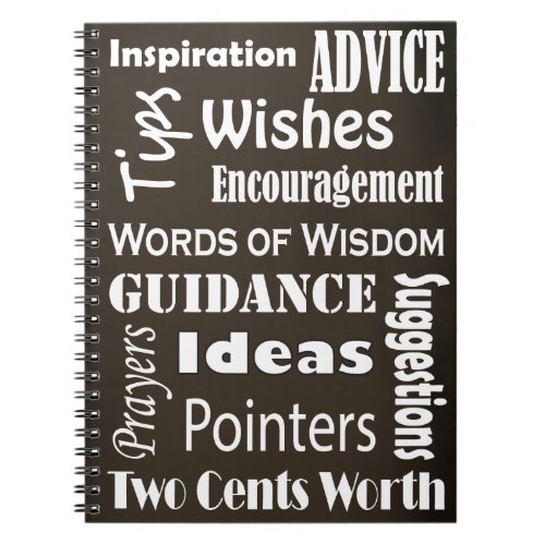 Graduation Words of Advice Wisdom Notebook