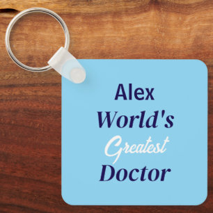 Graduation World's Greatest Doctor Personalised Keychain