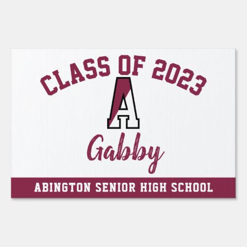 Graduation Yard Sign Abington Senior High School