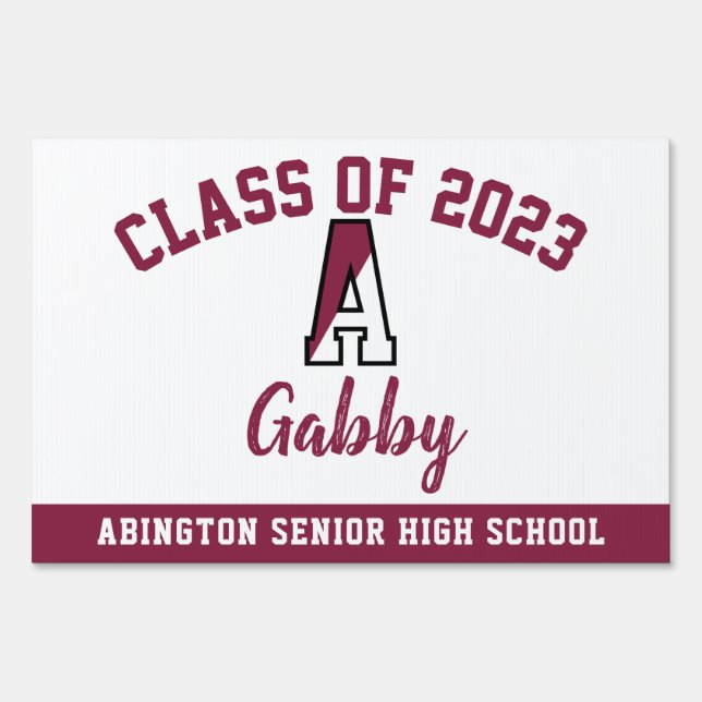 Graduation Yard Sign Abington Senior High School (Front)