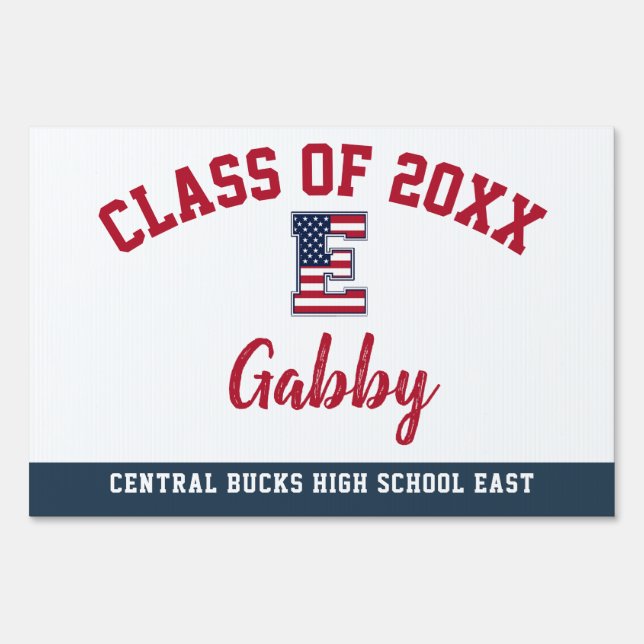 Graduation Yard Sign Central Bucks High East (Front)
