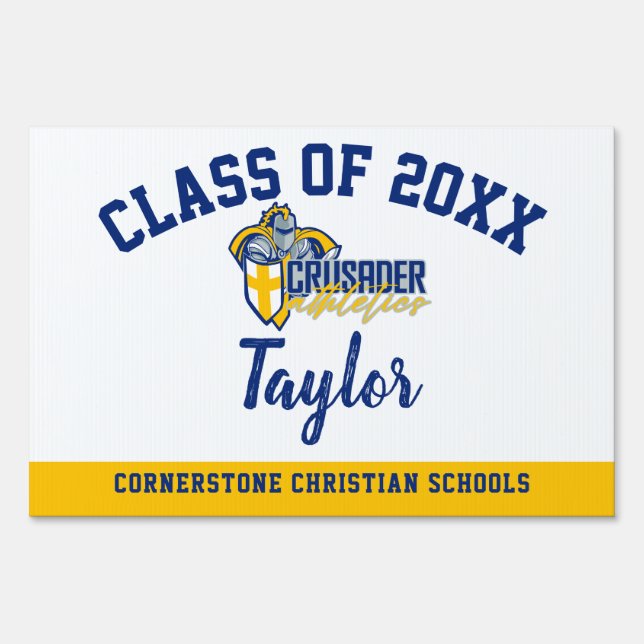 Graduation Yard Sign Cornerstone Christian Schools (Front)