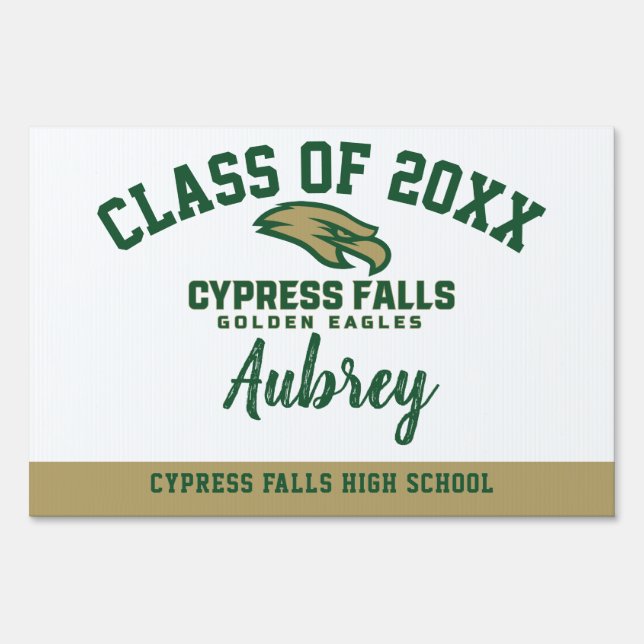 Graduation Yard Sign Cypress Falls High School (Front)