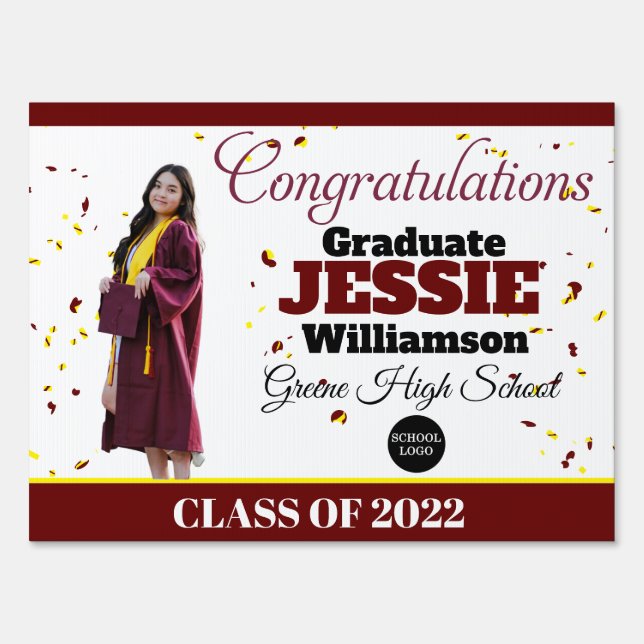 Graduation Yard Sign for High School (Front)