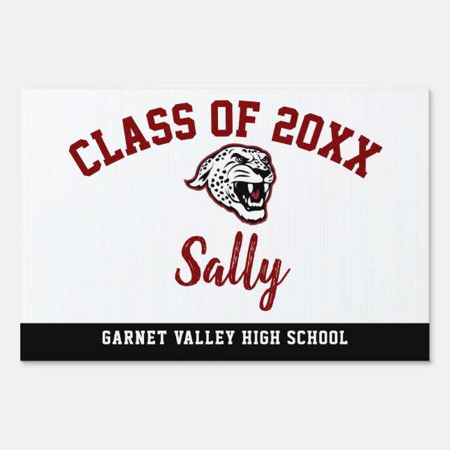 Graduation Yard Sign Garnet Valley High School (Front)