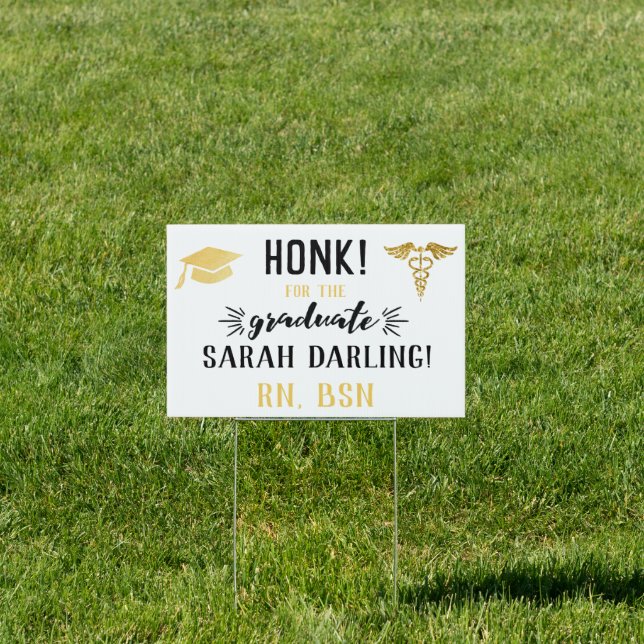 Graduation Yard Sign - Honk for the Graduate (Insitu)