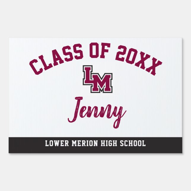 Graduation Yard Sign Lower Merion High School (Front)