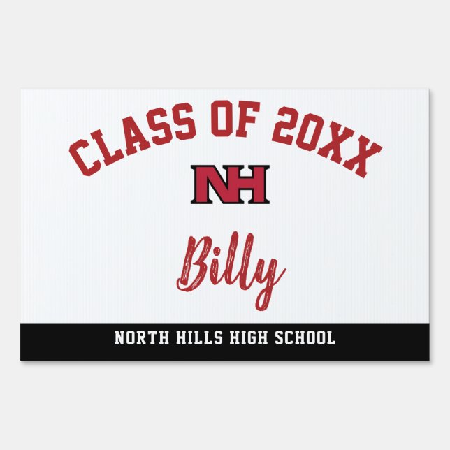 Graduation Yard Sign North Hills High School (Front)