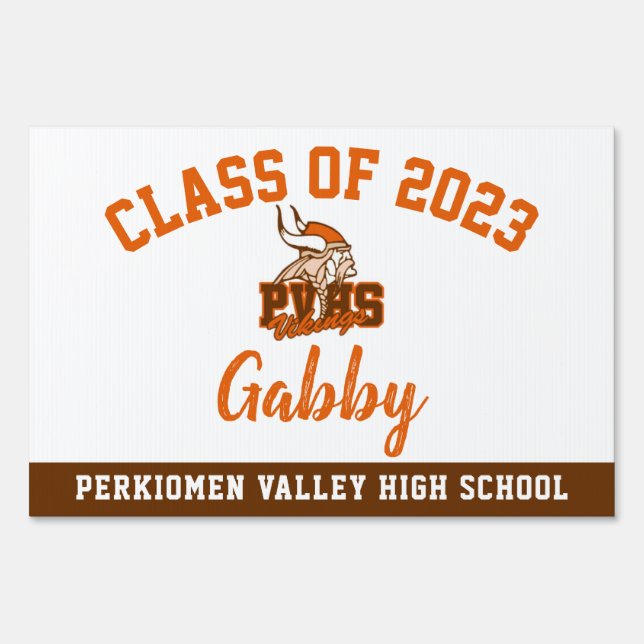 Graduation Yard Sign Perkiomen Valley High School (Front)