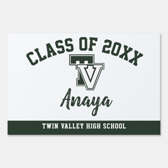 Graduation Yard Sign Twin Valley High School (Front)