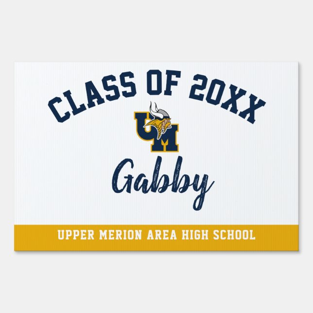 Graduation Yard Sign Upper Merion Area High School (Front)