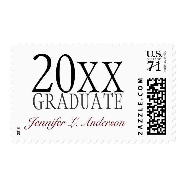 Graduation Year And Name Custom Postage