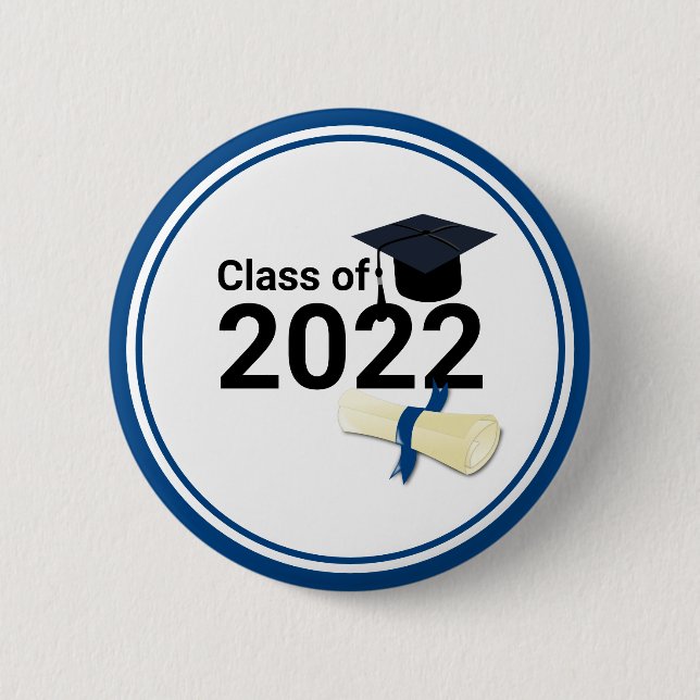 Graduation year elegant class of 2022   button (Front)