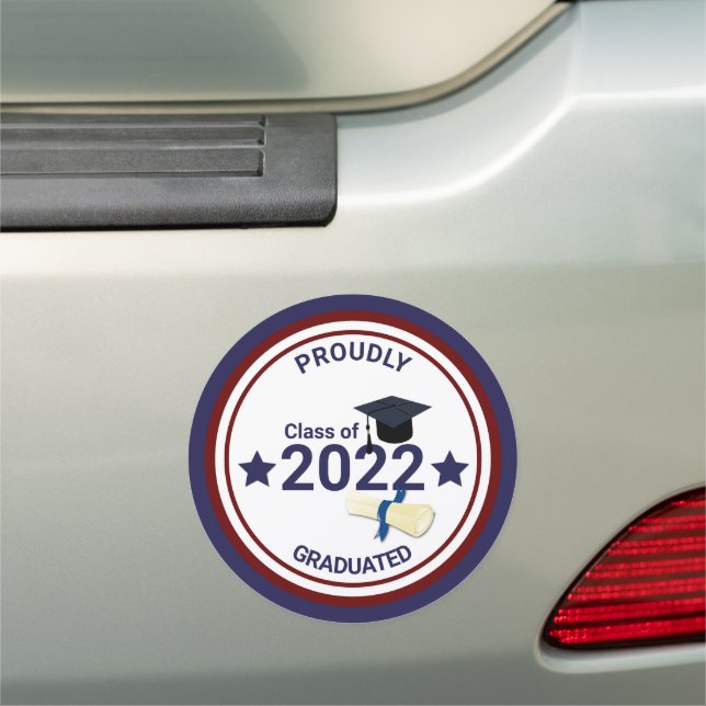 Graduation year elegant class of 2022  car magnet (In Situ)