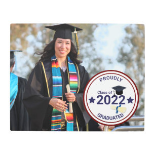 Graduation year elegant class of 2022 photo metal print